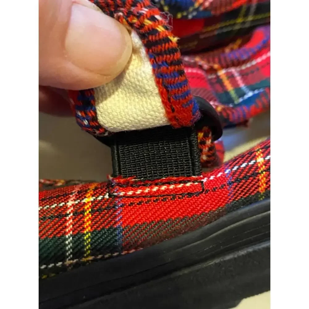 Womens size 7.0 VANS style 93 Mary Janes Red Plaid Mens 5.5 Boho Mod School NWOB - Picture 7 of 9